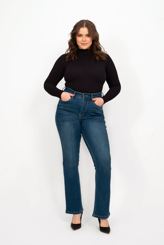 Fox Factor Bootcut Jeans in Rocky Blue