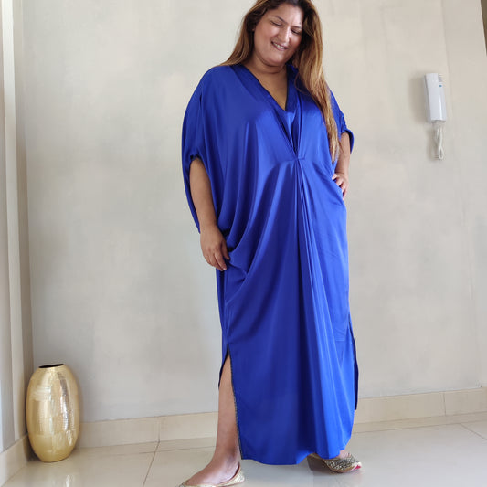 Blue Silk Kaftan