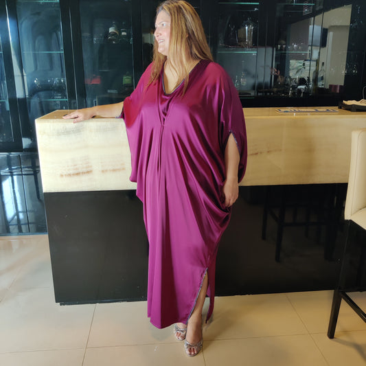 Purple Silk Kaftan