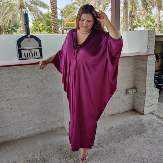 Purple Silk Kaftan