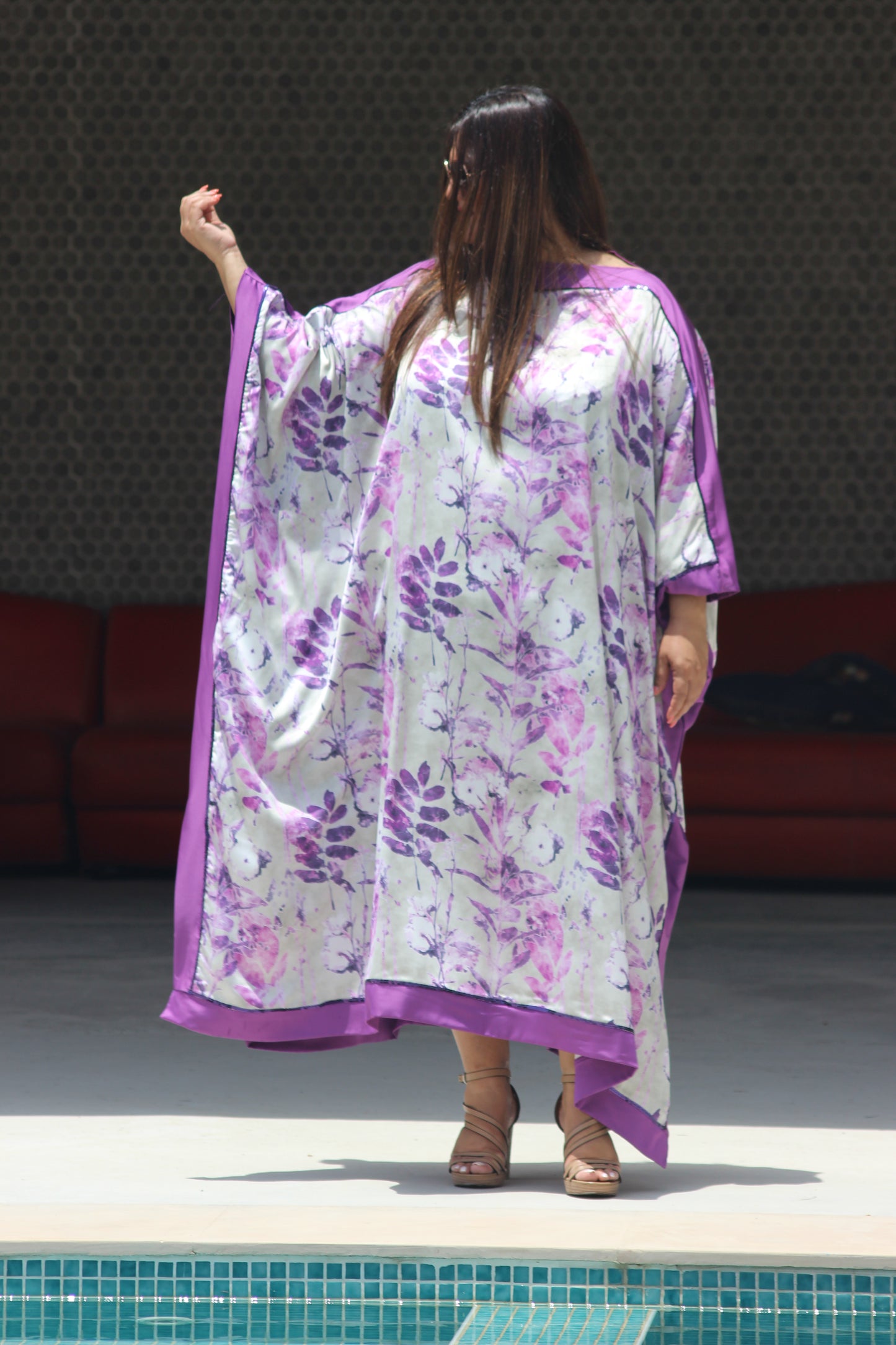 Lavender Silk Kaftan