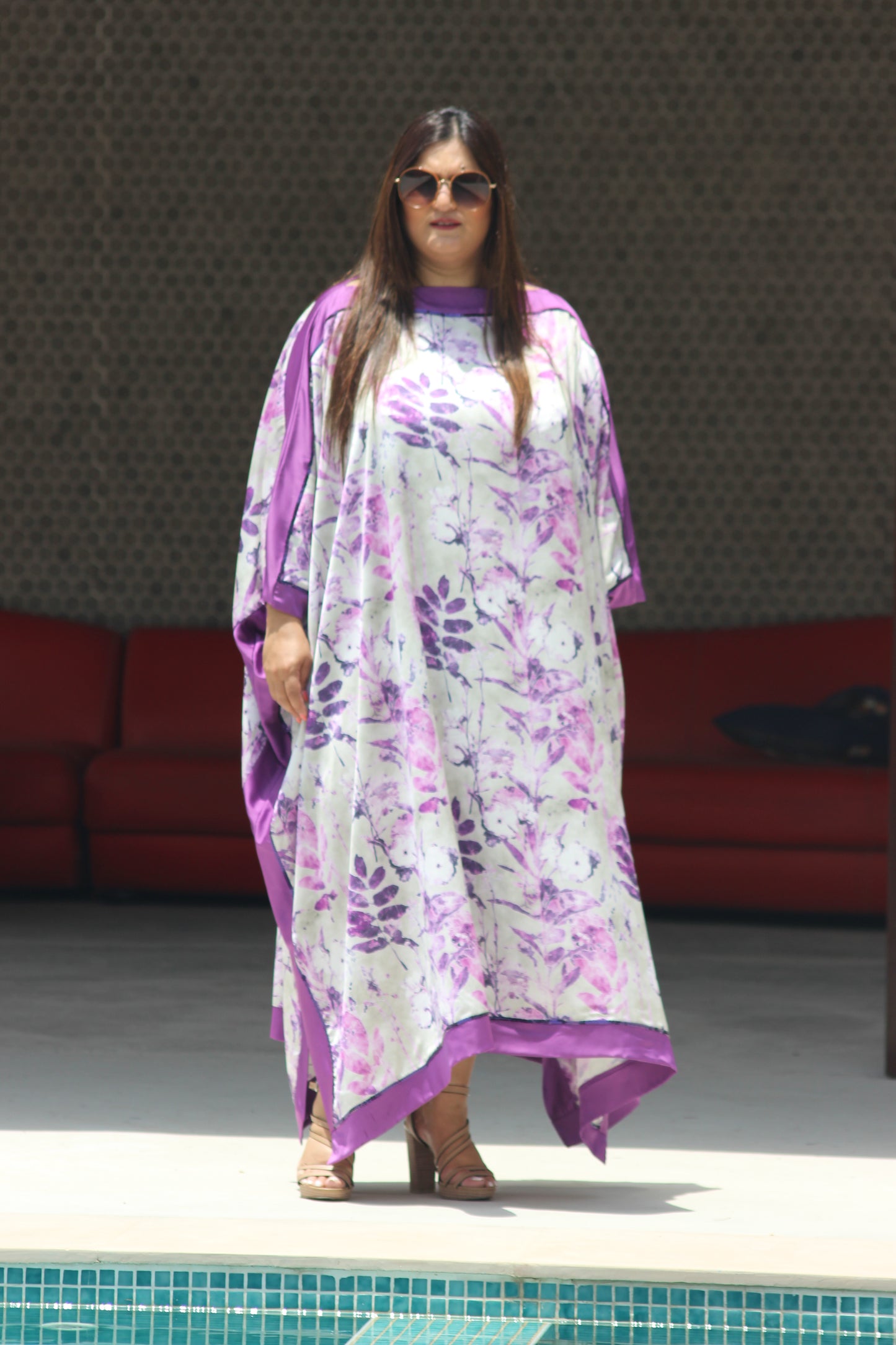 Lavender Silk Kaftan