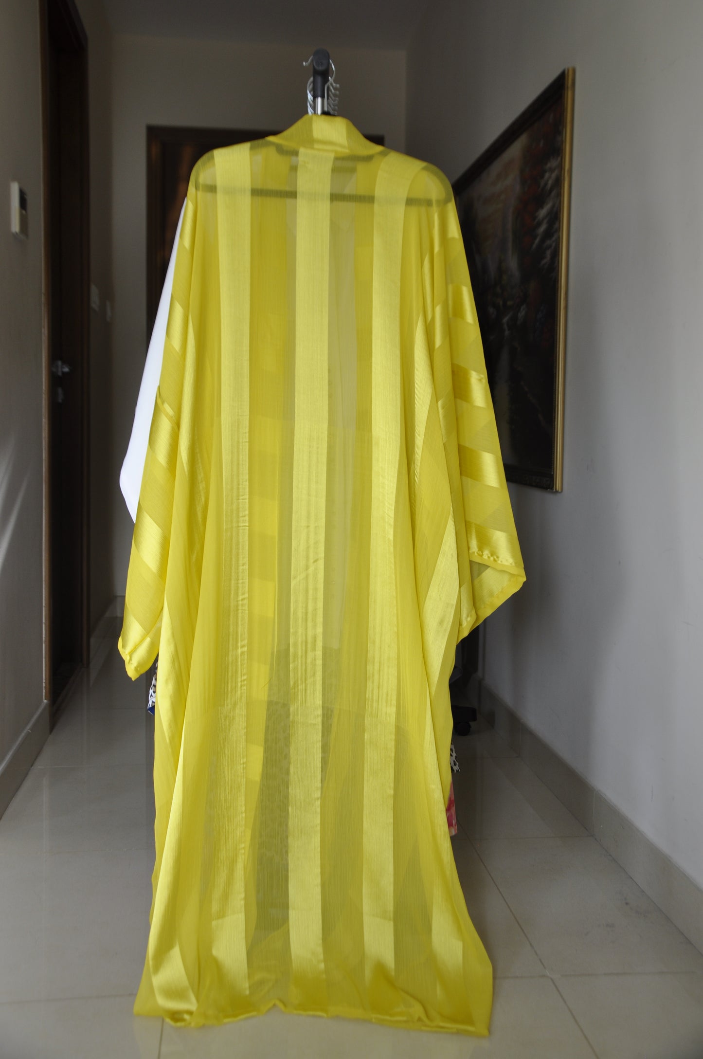 Yellow Kimono in Flowy Georgette