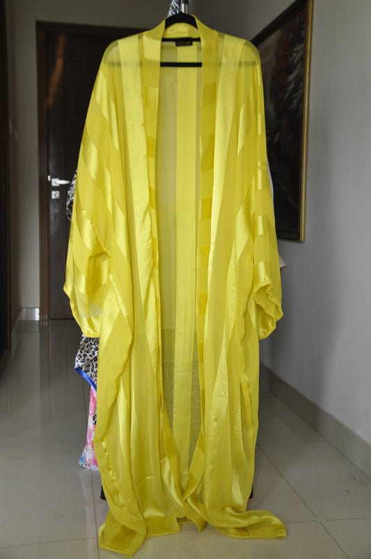 Yellow Kimono in Flowy Georgette